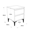 Asir Comodino con 2 cassetti Ark 6 Naturale