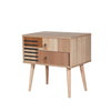 Asir Comodino con 2 cassetti City Colorblock Multicolore