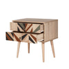 Asir Comodino con 2 cassetti City Triangle Multicolore