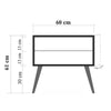 Asir Comodino con 2 cassetti City Two Cat Multicolore