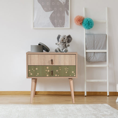Asir Comodino con 2 cassetti City Two Dino Multicolore