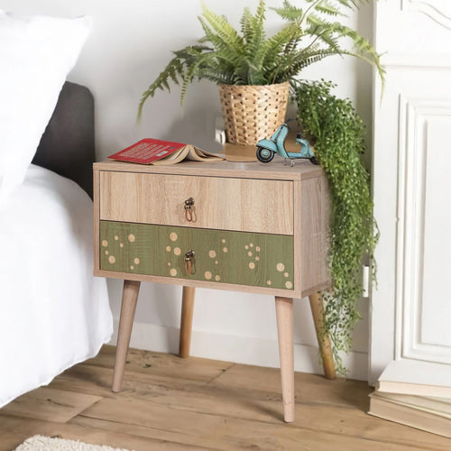 Asir Comodino con 2 cassetti City Two Dino Multicolore