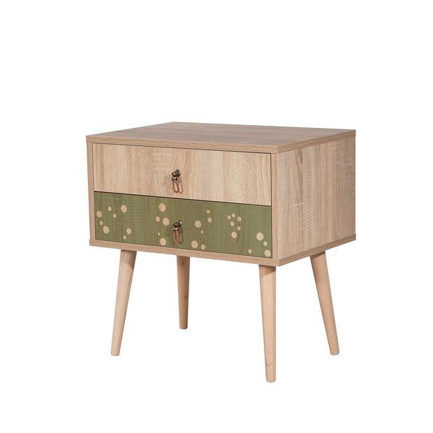 Asir Comodino con 2 cassetti City Two Dino Multicolore