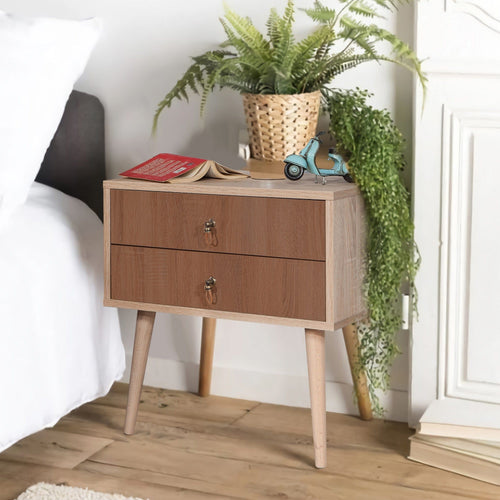 Asir Comodino con 2 cassetti City Two Form Multicolore