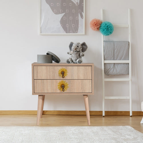 Asir Comodino con 2 cassetti City Two Seed Multicolore