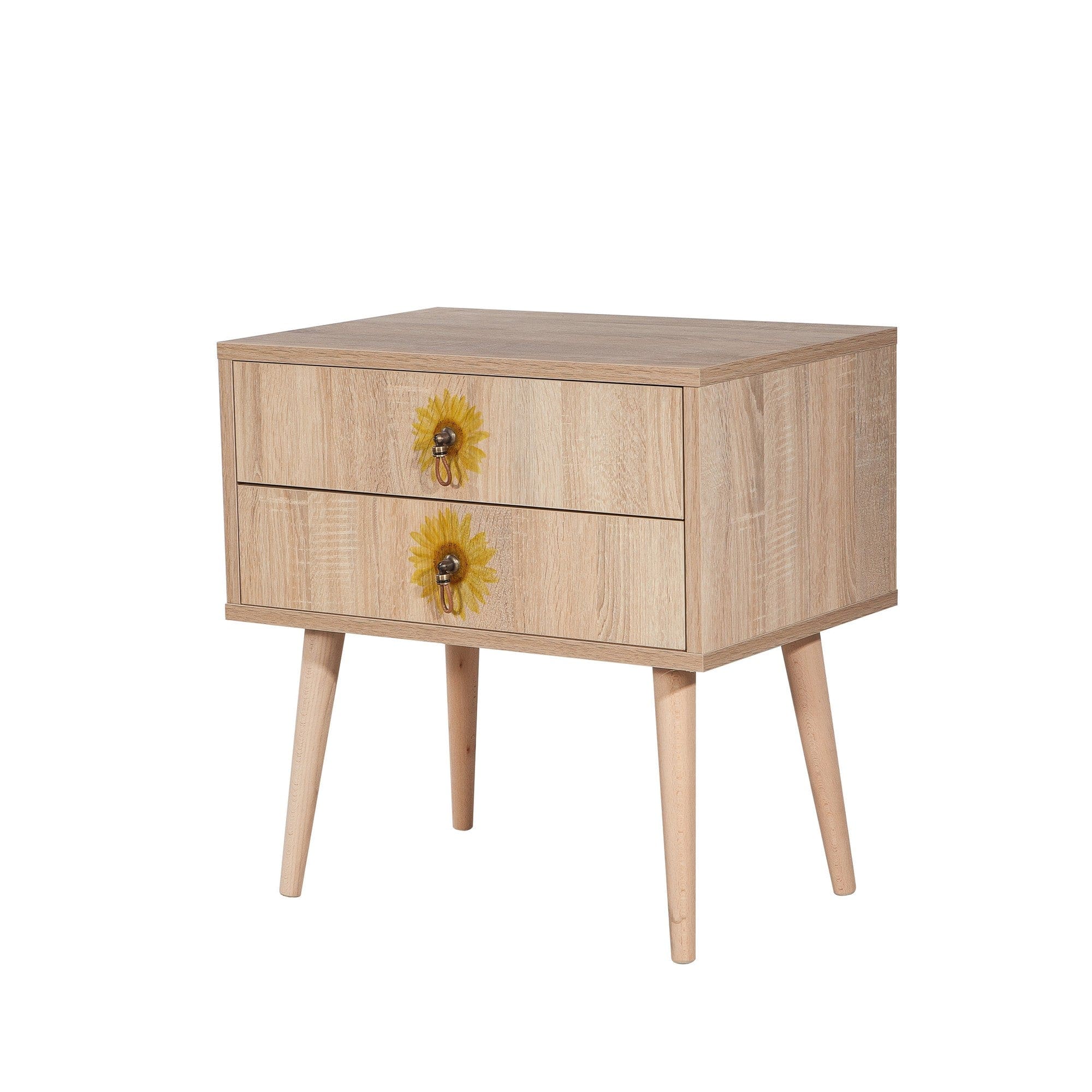 Asir Comodino con 2 cassetti City Two Seed Multicolore