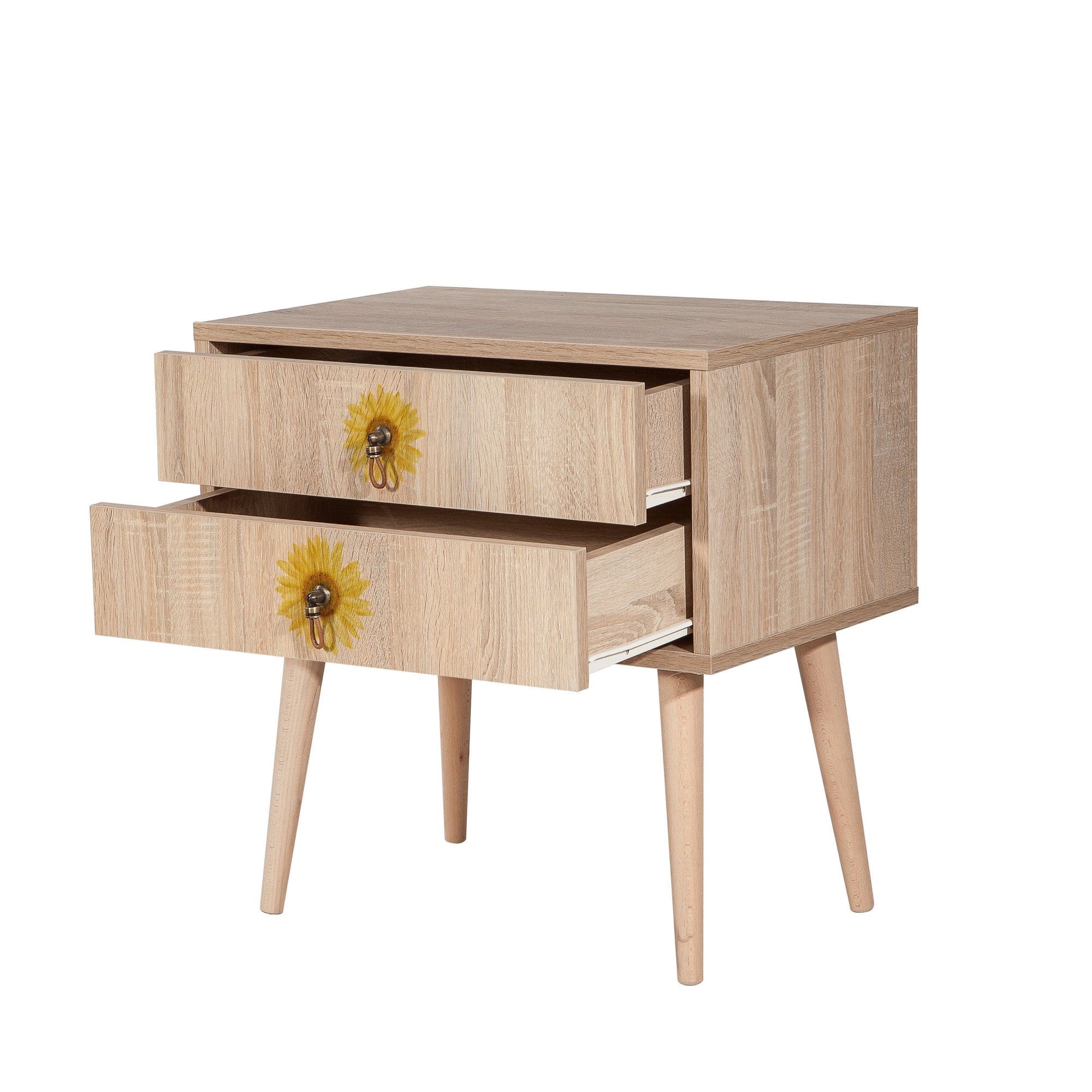 Asir Comodino con 2 cassetti City Two Seed Multicolore