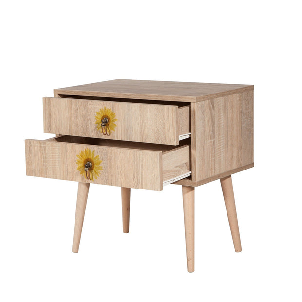 Asir Comodino con 2 cassetti City Two Seed Multicolore