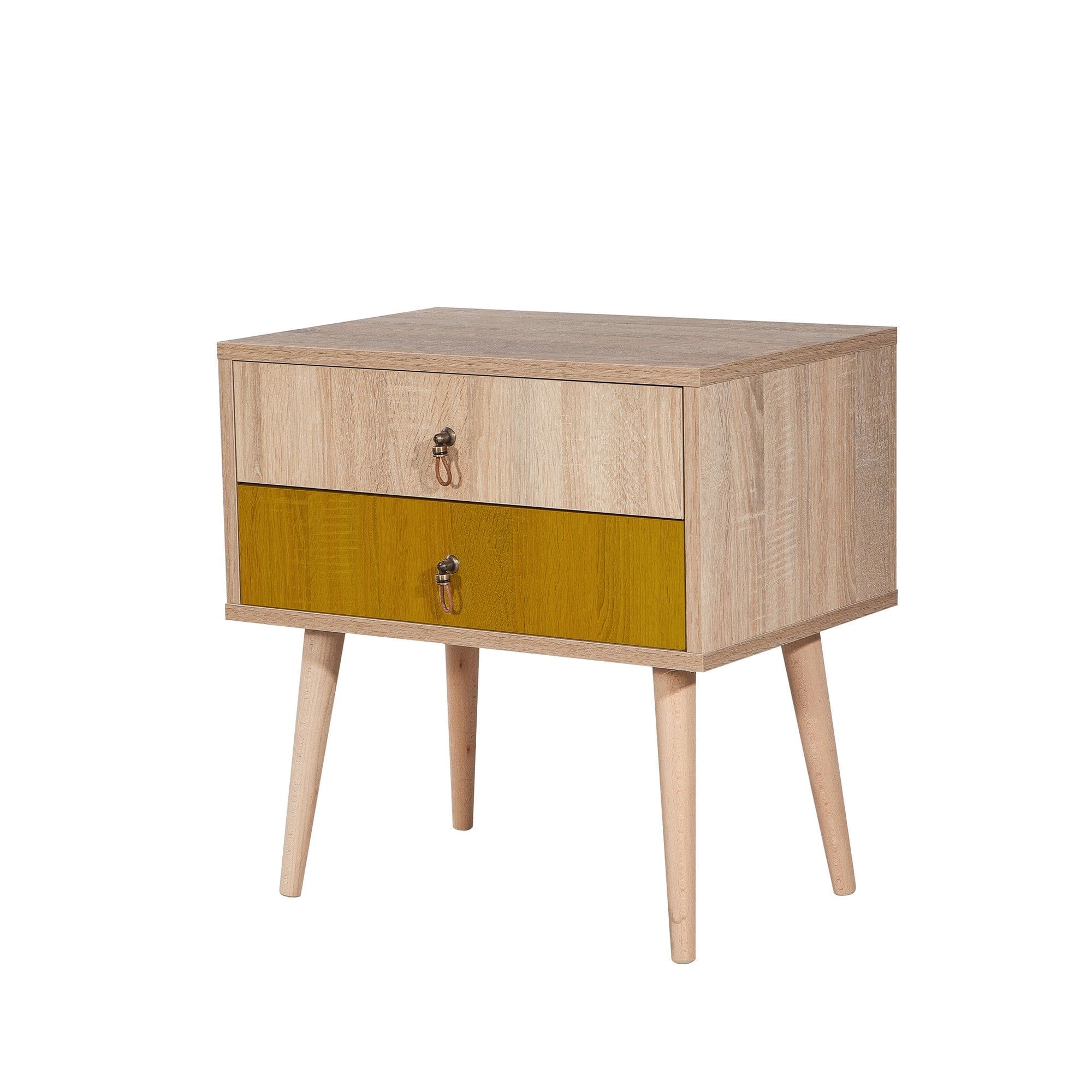 Asir Comodino con 2 cassetti City Two Sun Multicolore