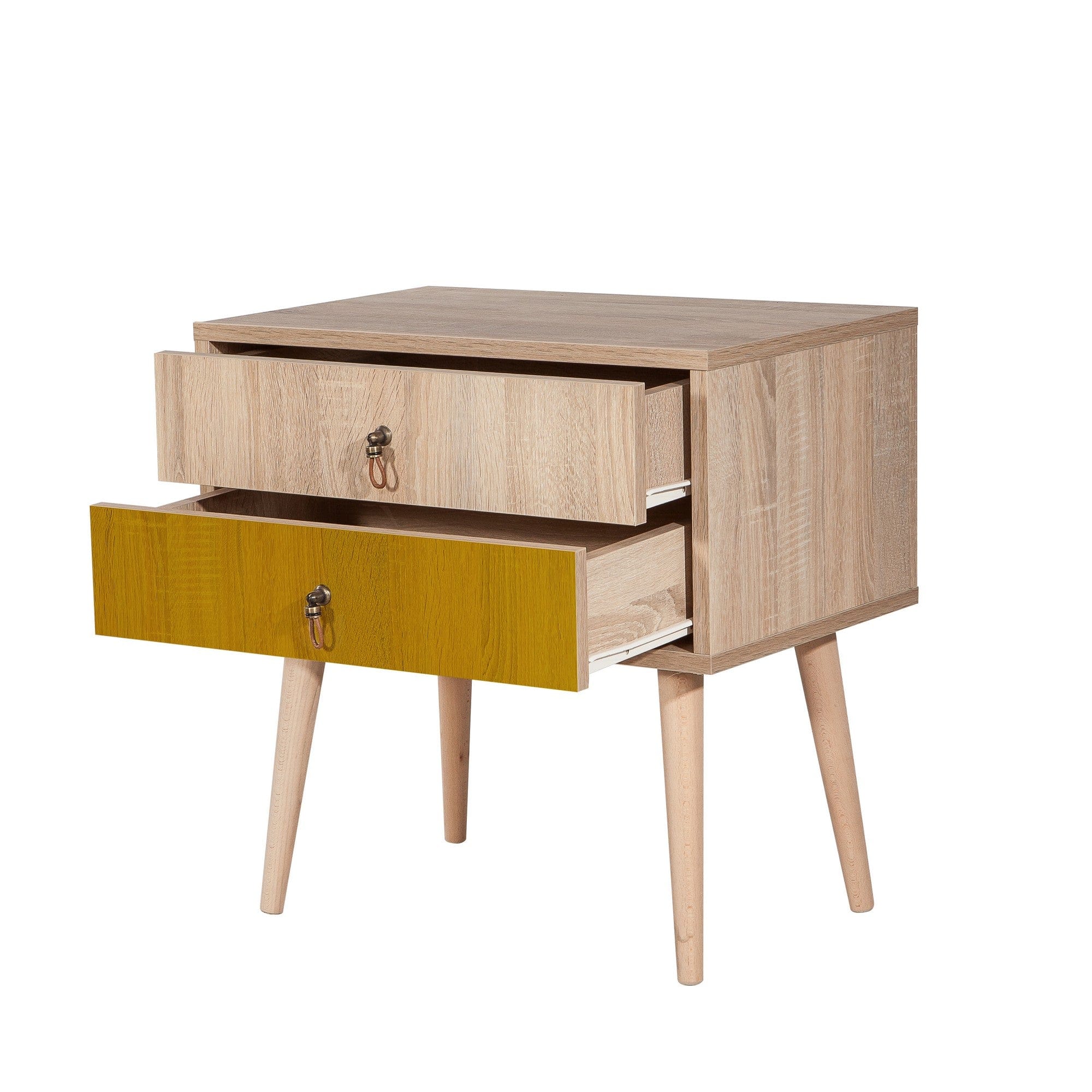 Asir Comodino con 2 cassetti City Two Sun Multicolore