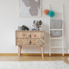Asir Comodino con 2 cassetti City Two Tulip Multicolore