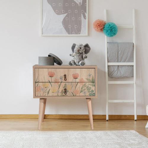 Asir Comodino con 2 cassetti City Two Tulip Multicolore