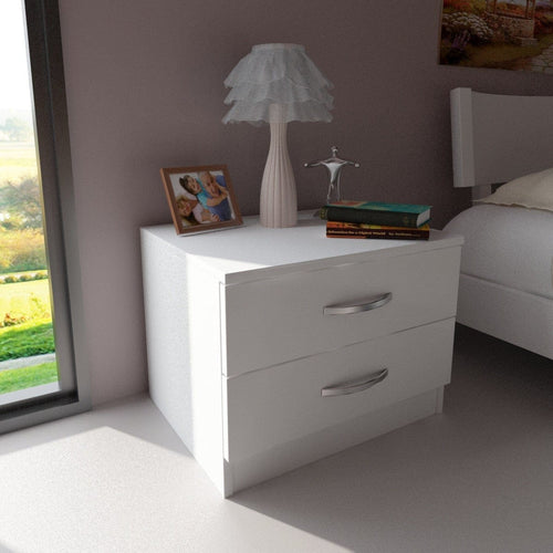 Asir Comodino con 2 cassetti Diva V2 Bianco