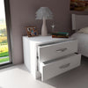 Asir Comodino con 2 cassetti Diva V2 Bianco