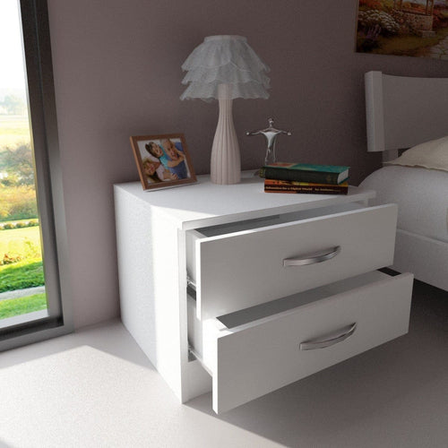 Asir Comodino con 2 cassetti Diva V2 Bianco