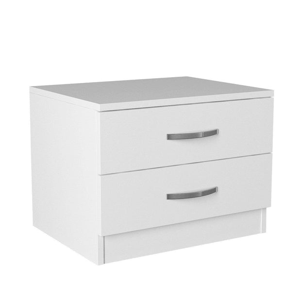 Asir Comodino con 2 cassetti Diva V2 Bianco