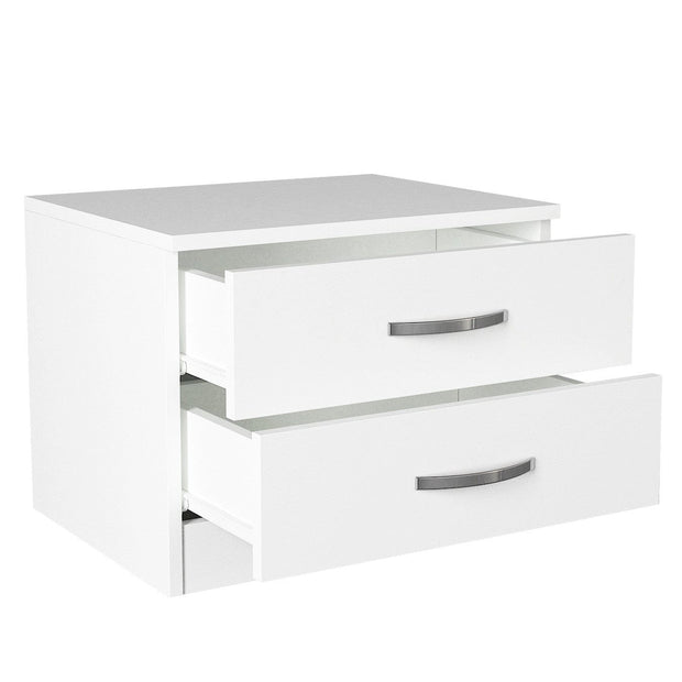 Asir Comodino con 2 cassetti Diva V2 Bianco