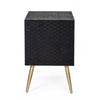 Bizzotto Comodino con 2 cassetti Ebony Nero