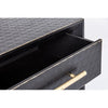 Bizzotto Comodino con 2 cassetti Ebony Nero
