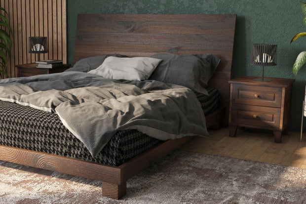 Asir Comodino con 2 cassetti Elegant Noce