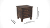 Asir Comodino con 2 cassetti Elegant Noce