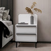 Asir Comodino con 2 cassetti Elevate Bianco