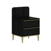 Asir Comodino con 2 cassetti Elevate Nero