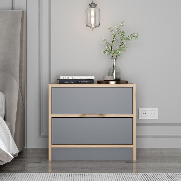 Asir Comodino con 2 cassetti Elina 8170 Antracite