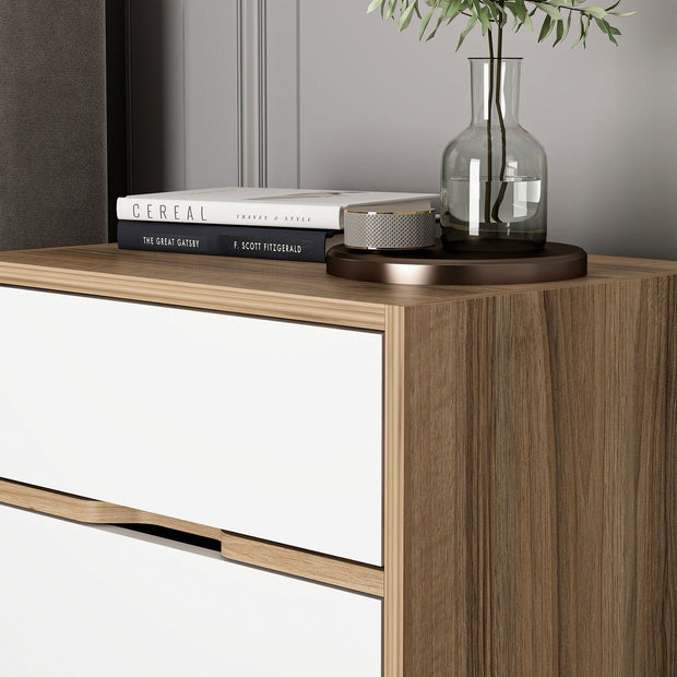 Asir Comodino con 2 cassetti Elina 8171 Bianco