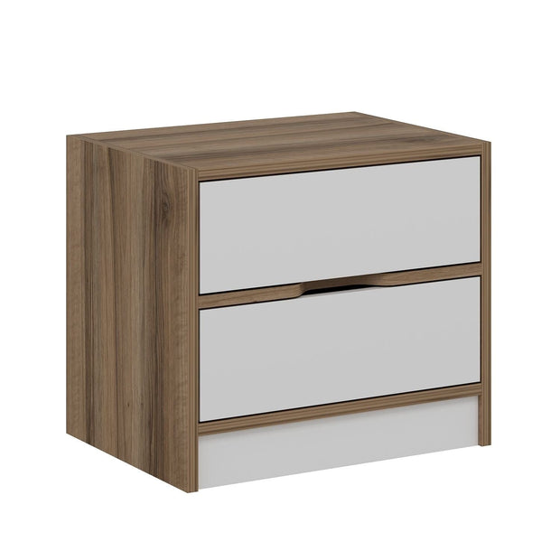 Asir Comodino con 2 cassetti Elina 8171 Bianco
