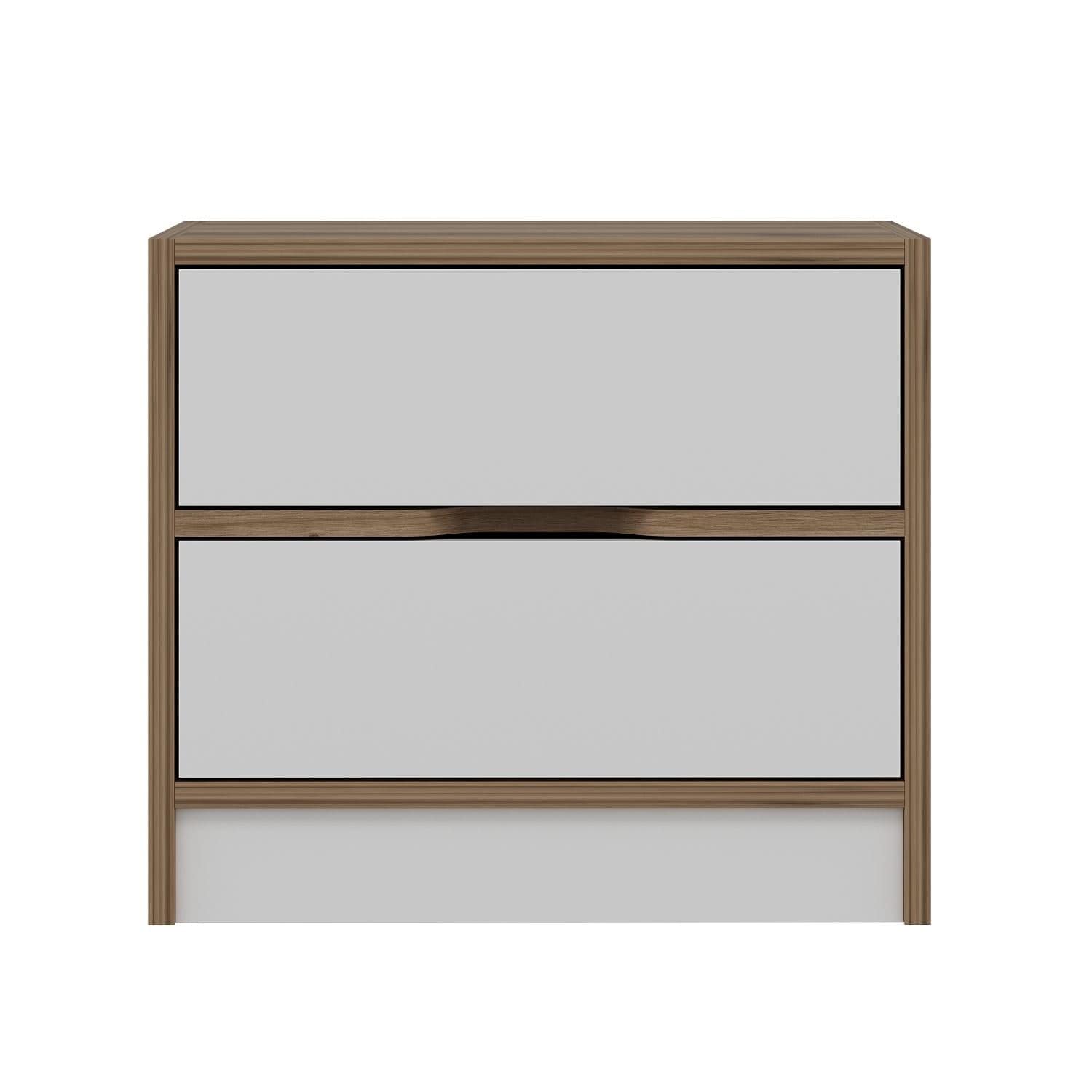 Asir Comodino con 2 cassetti Elina 8171 Bianco