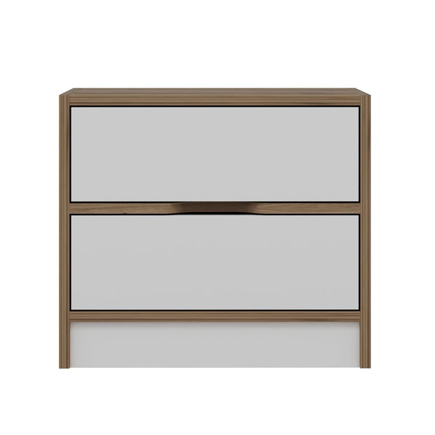 Asir Comodino con 2 cassetti Elina 8171 Bianco
