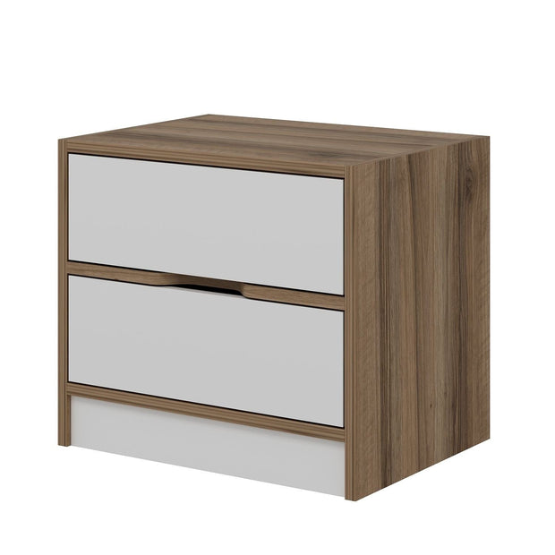 Asir Comodino con 2 cassetti Elina 8171 Bianco