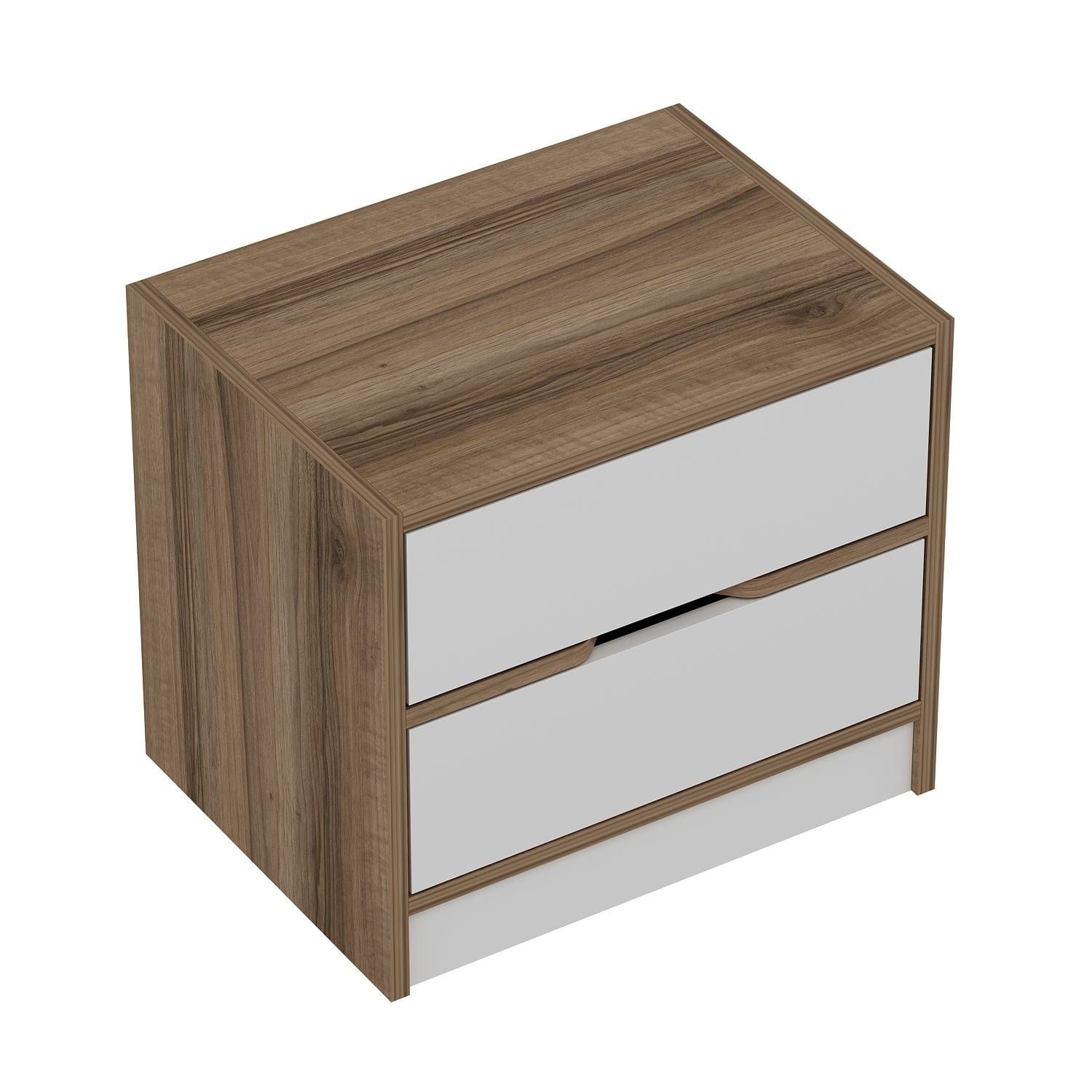 Asir Comodino con 2 cassetti Elina 8171 Bianco