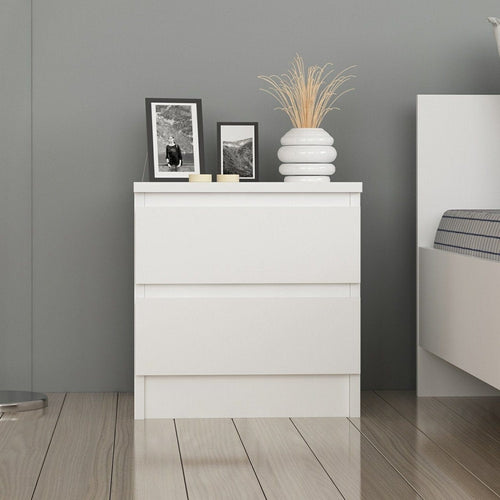 Asir Comodino con 2 cassetti Gunes 4280 Bianco