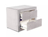 Signal Comodino con 2 cassetti, in velluto, ET-002 Grigio