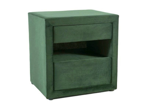 Signal Comodino con 2 cassetti, in velluto, ET-003 Verde