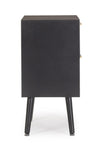Bizzotto Comodino con 2 cassetti Josine Nero