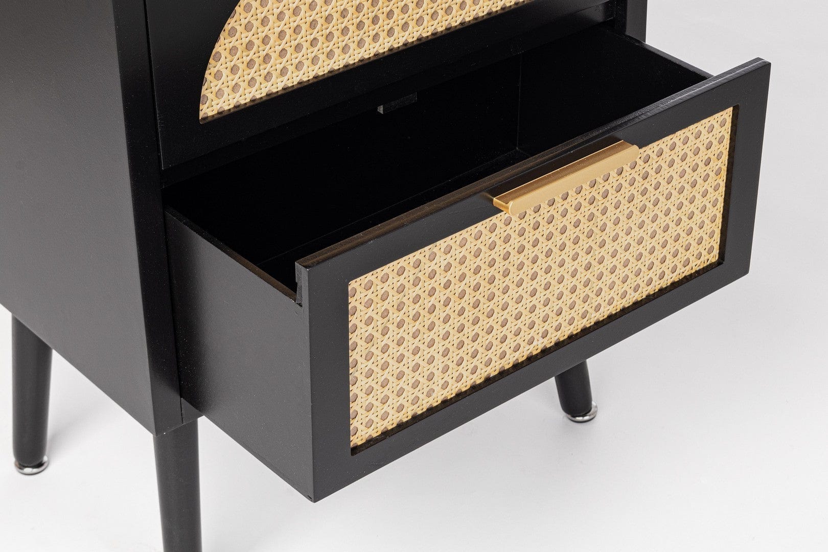 Bizzotto Comodino con 2 cassetti Josine Nero