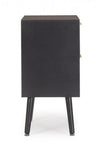 Bizzotto Comodino con 2 cassetti Josine Nero