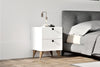 Comodino con 2 cassetti Kada Bianco