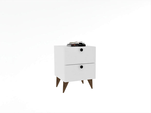 Comodino con 2 cassetti Kada Bianco (1)