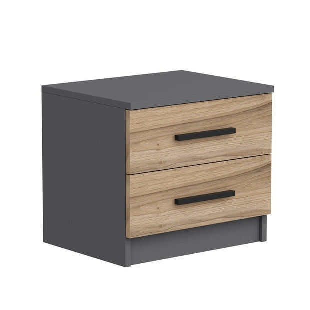 Asir Comodino con 2 cassetti Kale 4920 Noce