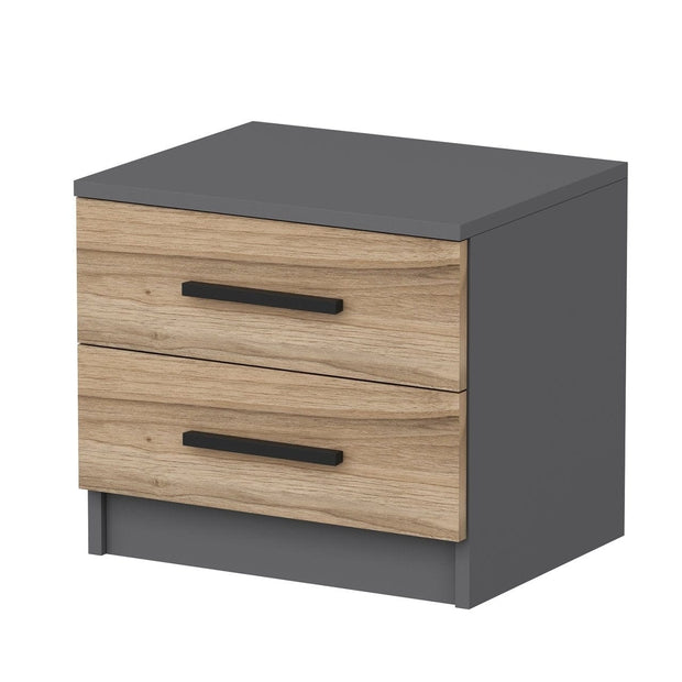 Asir Comodino con 2 cassetti Kale 4920 Noce