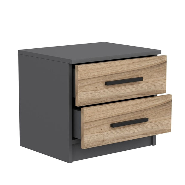 Asir Comodino con 2 cassetti Kale 4920 Noce
