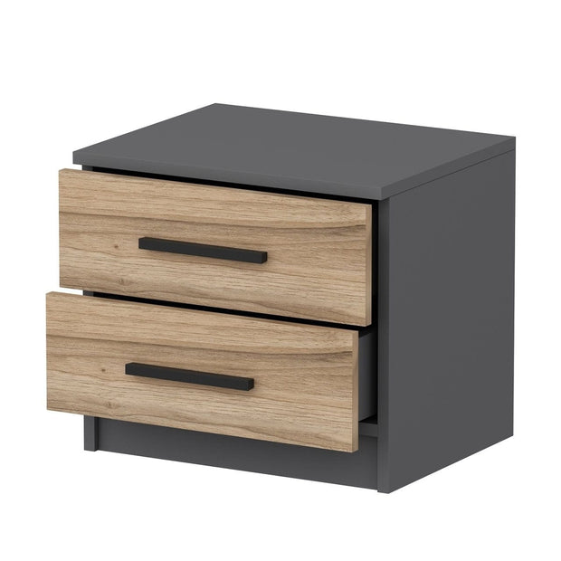 Asir Comodino con 2 cassetti Kale 4920 Noce