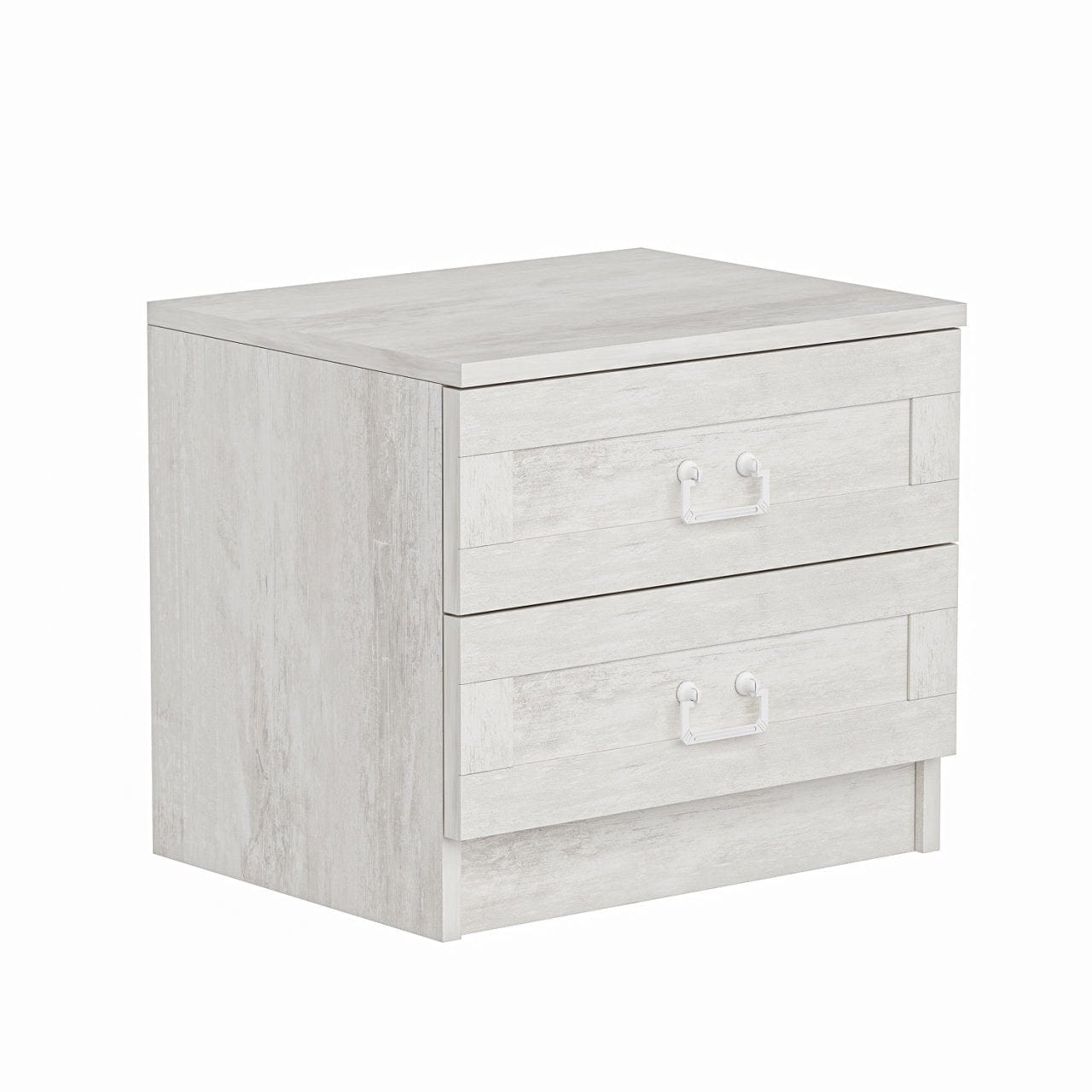 Asir Comodino con 2 cassetti Kale 4922 Bianco