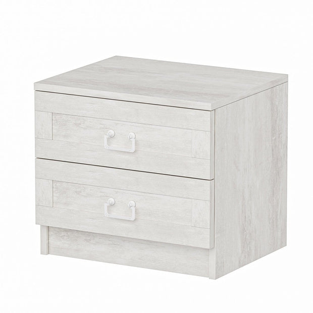 Asir Comodino con 2 cassetti Kale 4922 Bianco