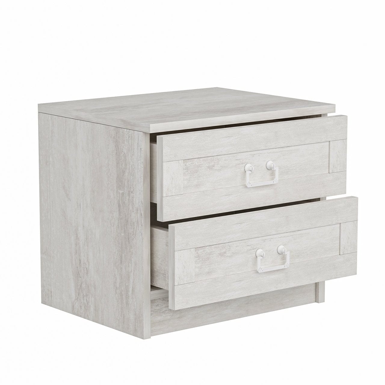 Asir Comodino con 2 cassetti Kale 4922 Bianco