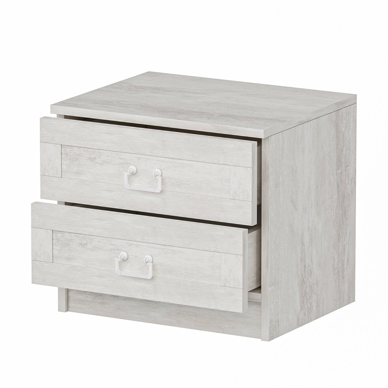 Asir Comodino con 2 cassetti Kale 4922 Bianco